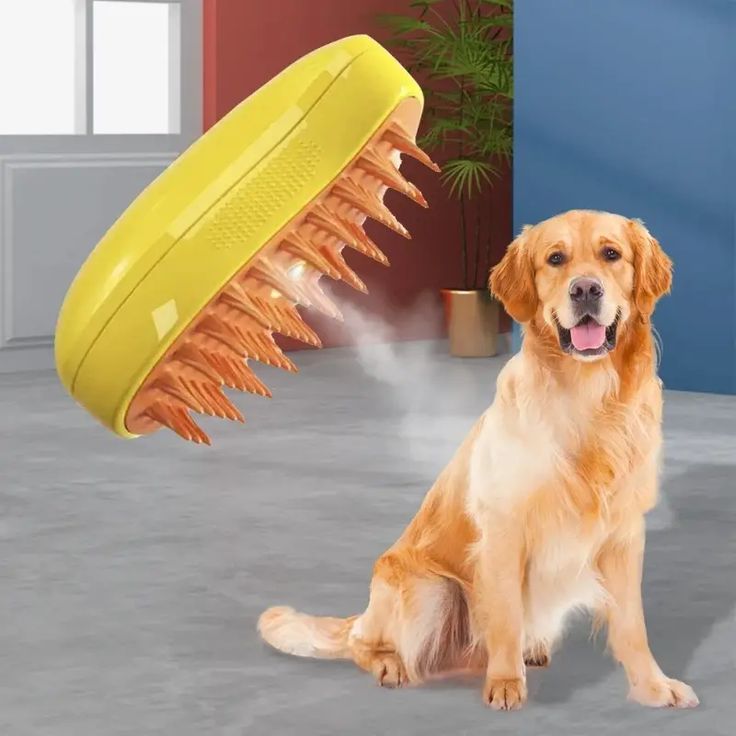3-in-1 Pet Steamy Brush – Electric Grooming, Shedding & Massage Tool for Cats & Dogs