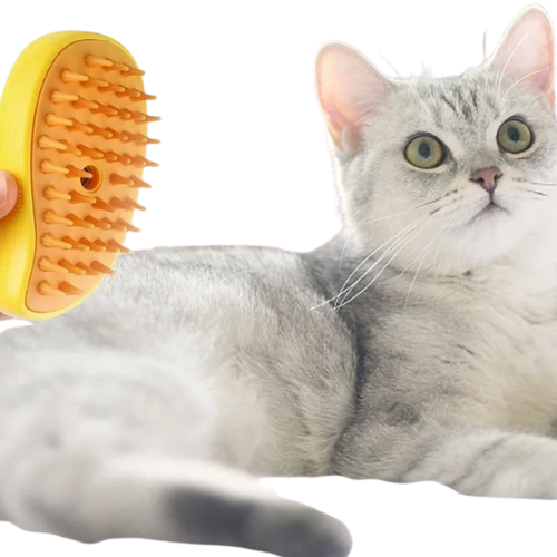 3-in-1 Pet Steamy Brush – Electric Grooming, Shedding & Massage Tool for Cats & Dogs